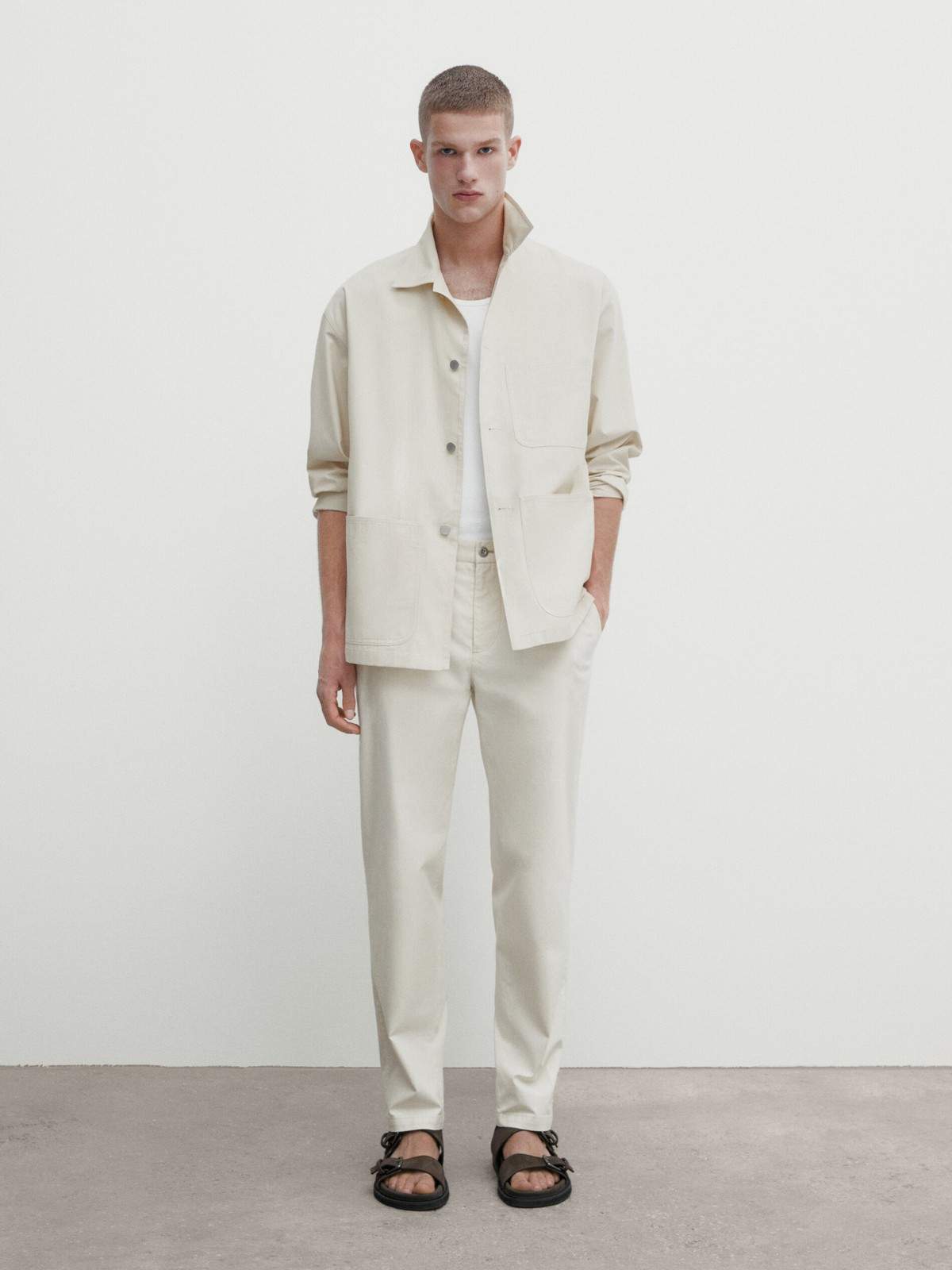 

Брюки мужские Massimo Dutti 0008/009-I2024 белые 40 EU, Белый, 0008/009-I2024
