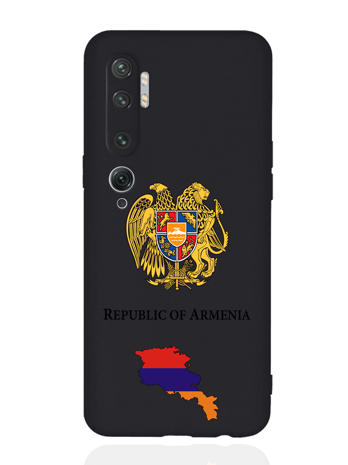 

Чехол SignumCase для Xiaomi Mi Note 10/10 Pro Герб Армении черный, Разноцветный