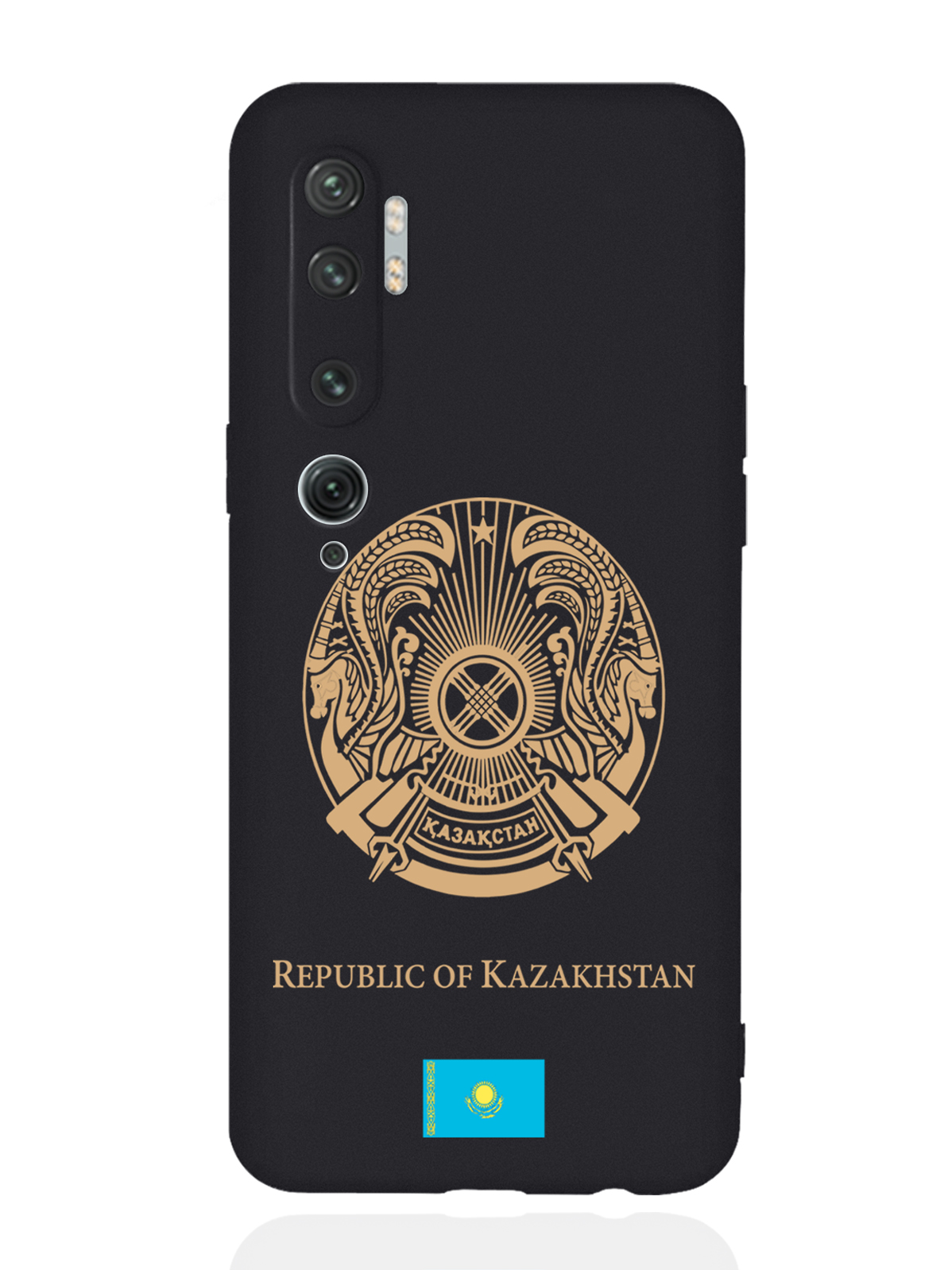 

Чехол SignumCase для Xiaomi Mi Note 10/10 Pro Золотой Герб Казахстана черный, Золотистый;черный