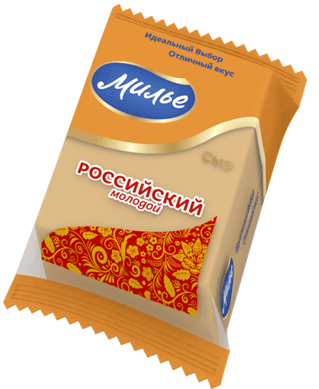 

Сыр полутвердый Милье Российский молодой 50% 200 г бзмж