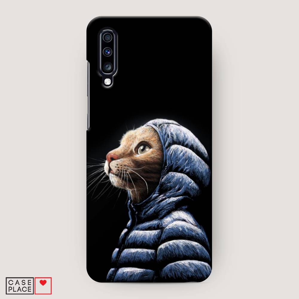 

Пластиковый чехол "Кот в капюшоне" на Samsung Galaxy A70, 28120-1