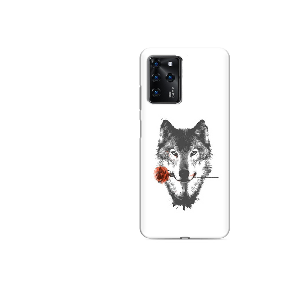 

Чехол MyPads Tocco для ZTE Blade V30 Vita волк с розой (PT224728.460.270), Прозрачный, Tocco