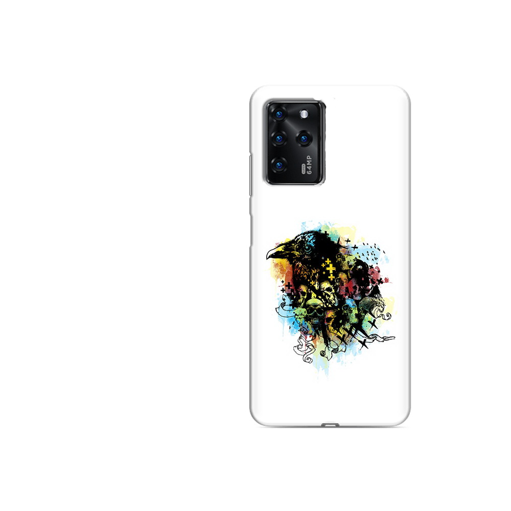

Чехол MyPads Tocco для ZTE Blade V30 Vita ворон и черепа (PT224728.460.273), Прозрачный, Tocco
