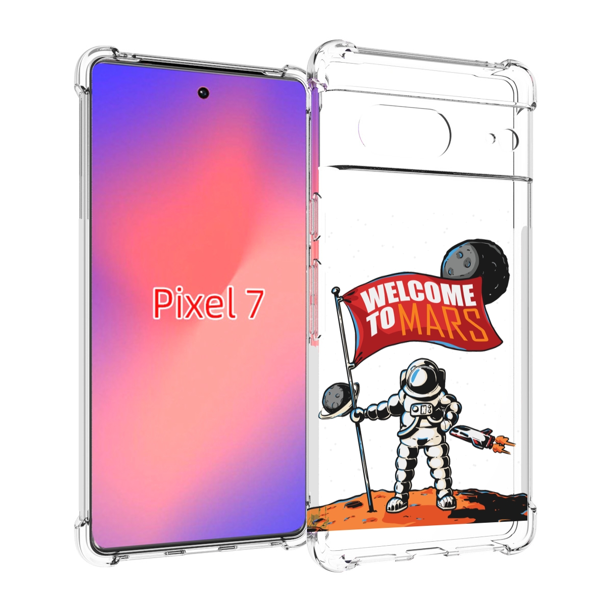 

Чехол Mypads Вэлком-Марс Для Google Pixel 7, Прозрачный, Tocco