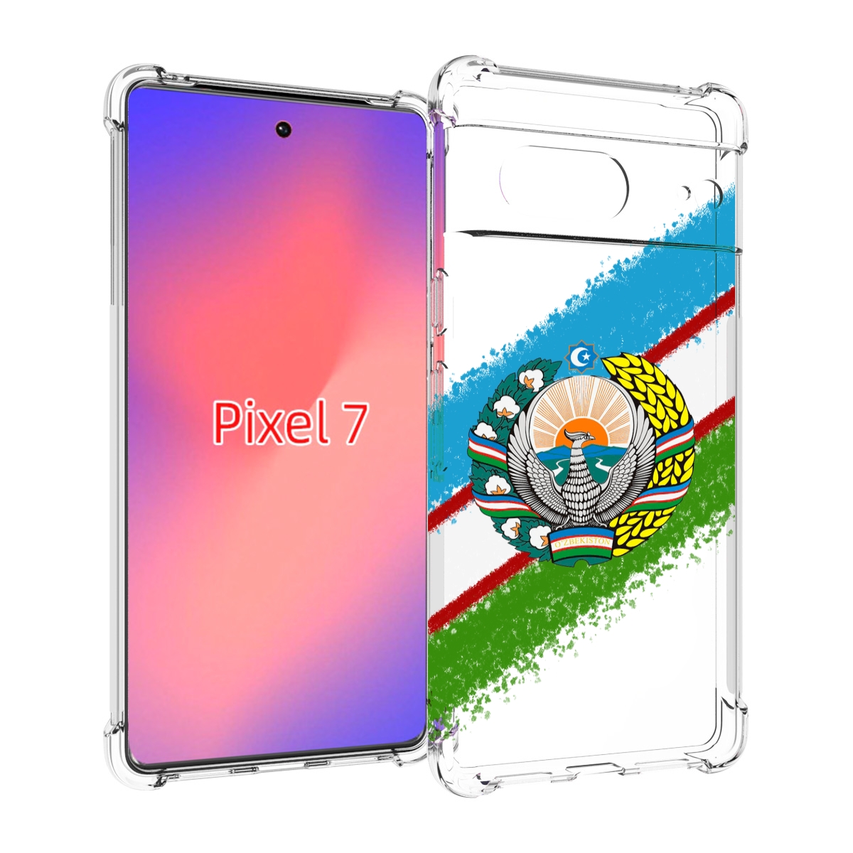 

Чехол Mypads Герб Флаг Узбекистана Для Google Pixel 7, Прозрачный, Tocco