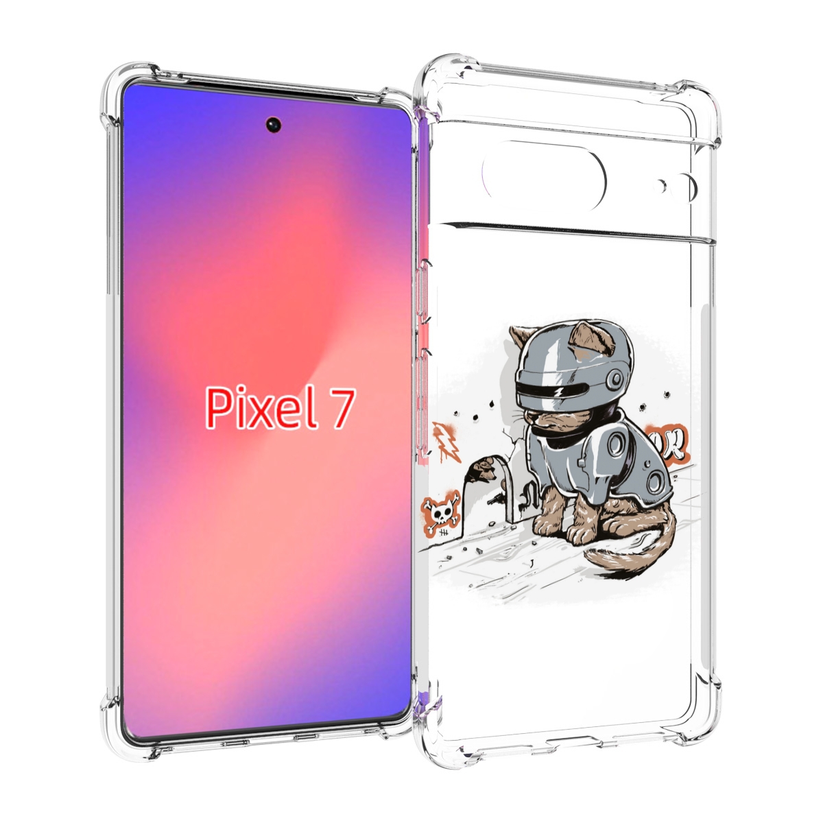 

Чехол Mypads Грозный Кот Для Google Pixel 7, Прозрачный, Tocco