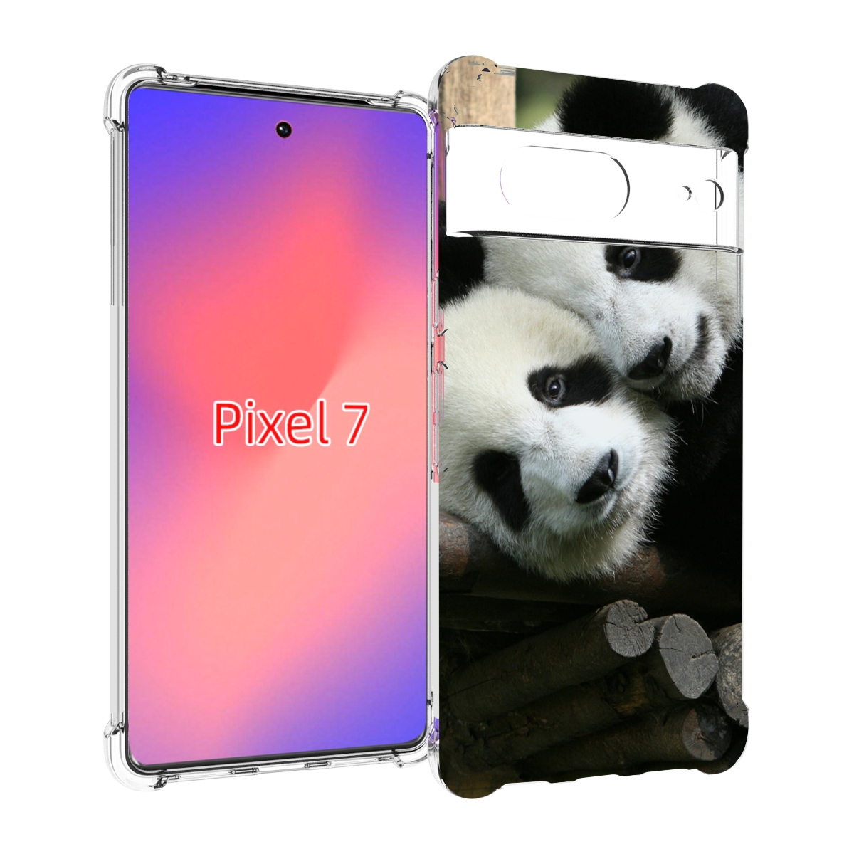 

Чехол Mypads Две-Панды Для Google Pixel 7, Прозрачный, Tocco