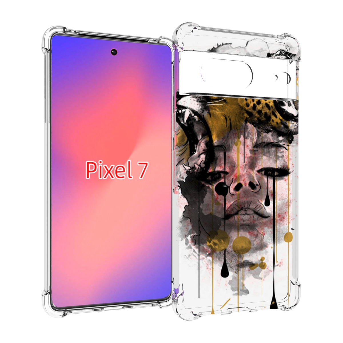 

Чехол Mypads Девушка Гепард Женский Для Google Pixel 7, Прозрачный, Tocco