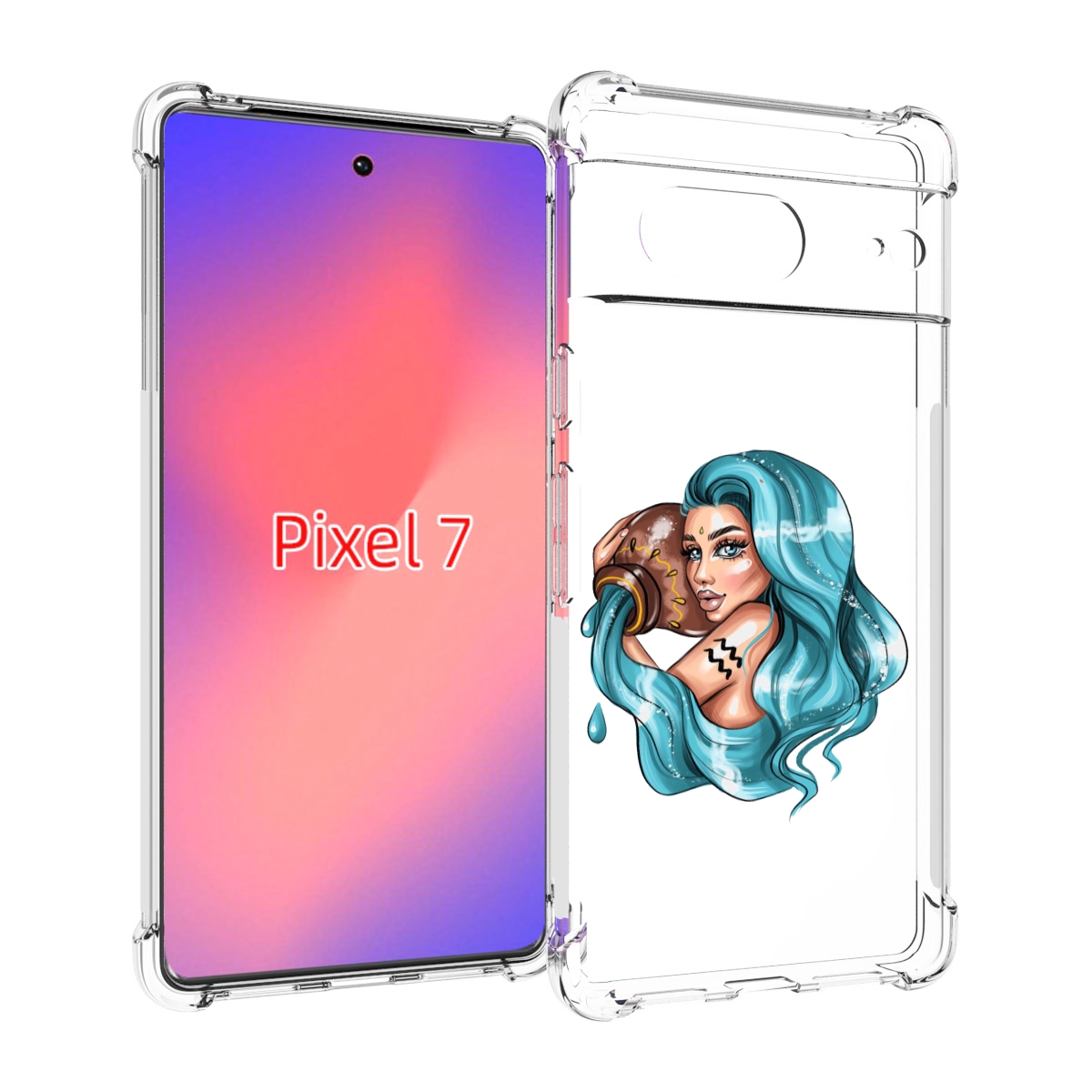 

Чехол Mypads Девушка-Водолей Для Google Pixel 7, Прозрачный, Tocco