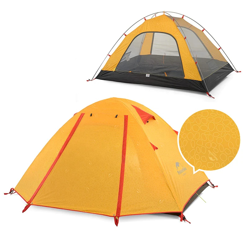 Палатка Naturehike с алюминиевыми дугами, на 3 человека, оранжевая, NH18Z033-P