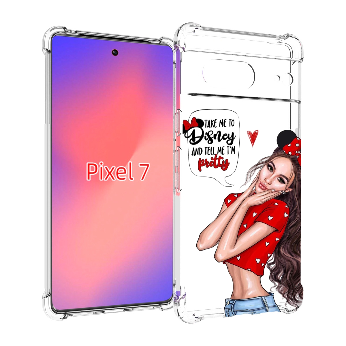 

Чехол Mypads Девушка-Мини Женский Для Google Pixel 7, Прозрачный, Tocco