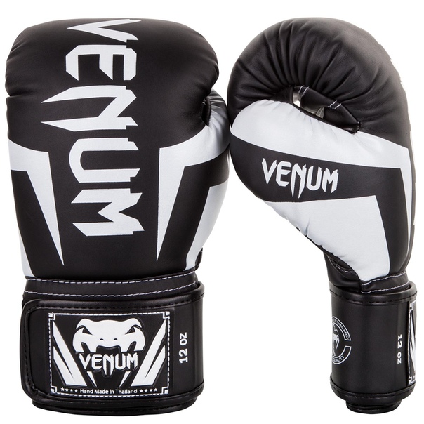 

Боксерские перчатки Venum Elite Black/White (12 oz), Черный;белый