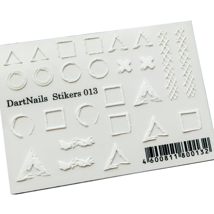 

Набор, DartNails, 3D-стикер «Геометрические фигуры» №013_W, 2 шт.