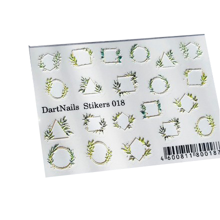 

Набор, DartNails, 3D-стикер «Геометрия. Веточки» №018, 2 шт.