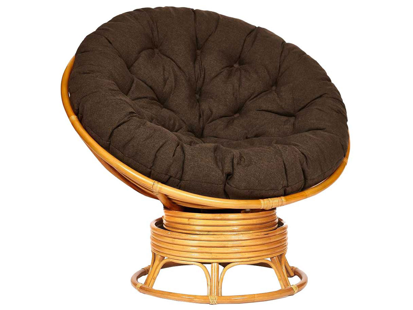

Плетеное кресло Папасан Мед, ротанг / Коричневый, полиэстер, Коричневый, полиэстер, Папасан Коричневый ,С подушкой