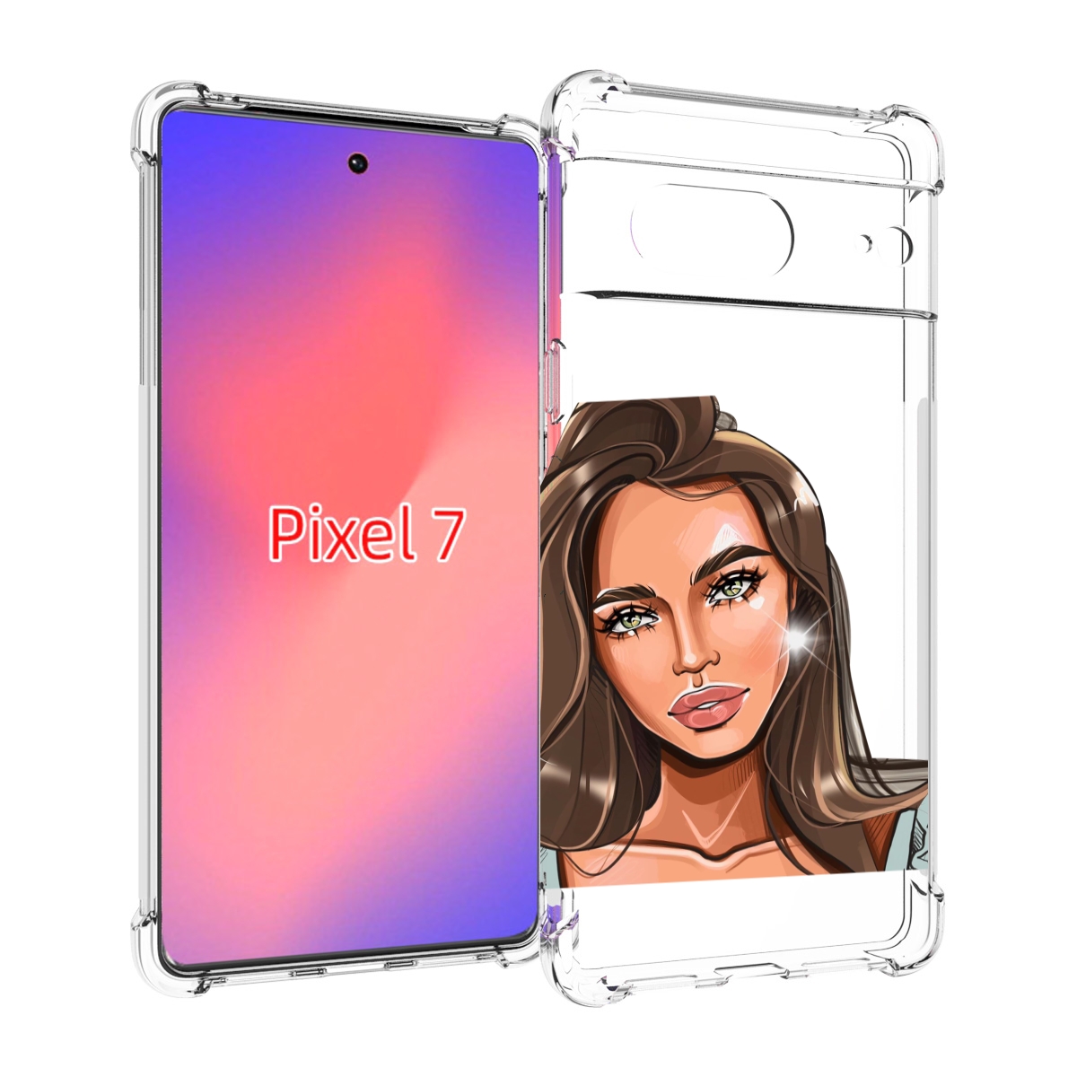 

Чехол Mypads Девушка-С-Зелеными-Глазами Для Google Pixel 7, Прозрачный, Tocco