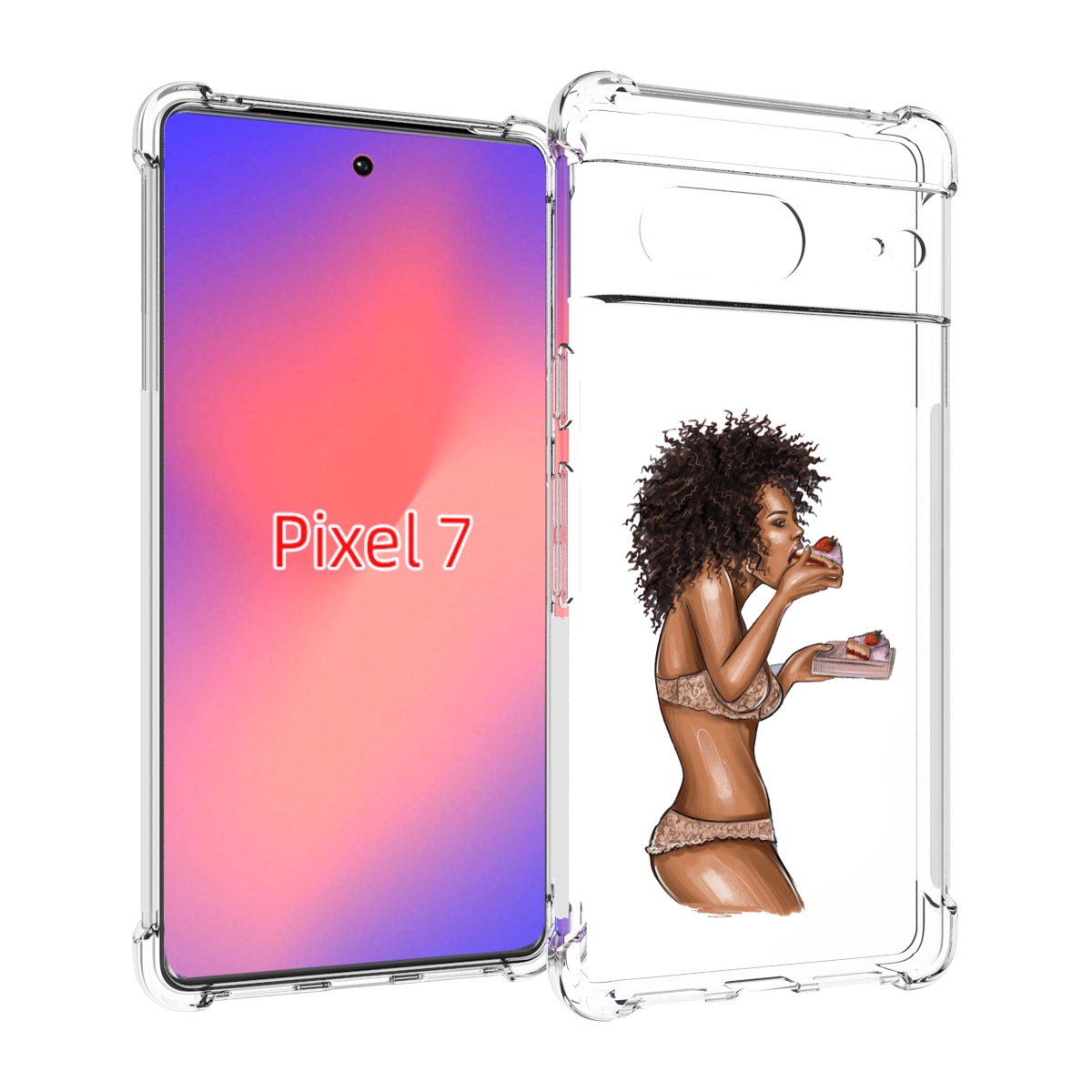 

Чехол Mypads Девушка-С-Пирожными Женский Для Google Pixel 7, Прозрачный, Tocco