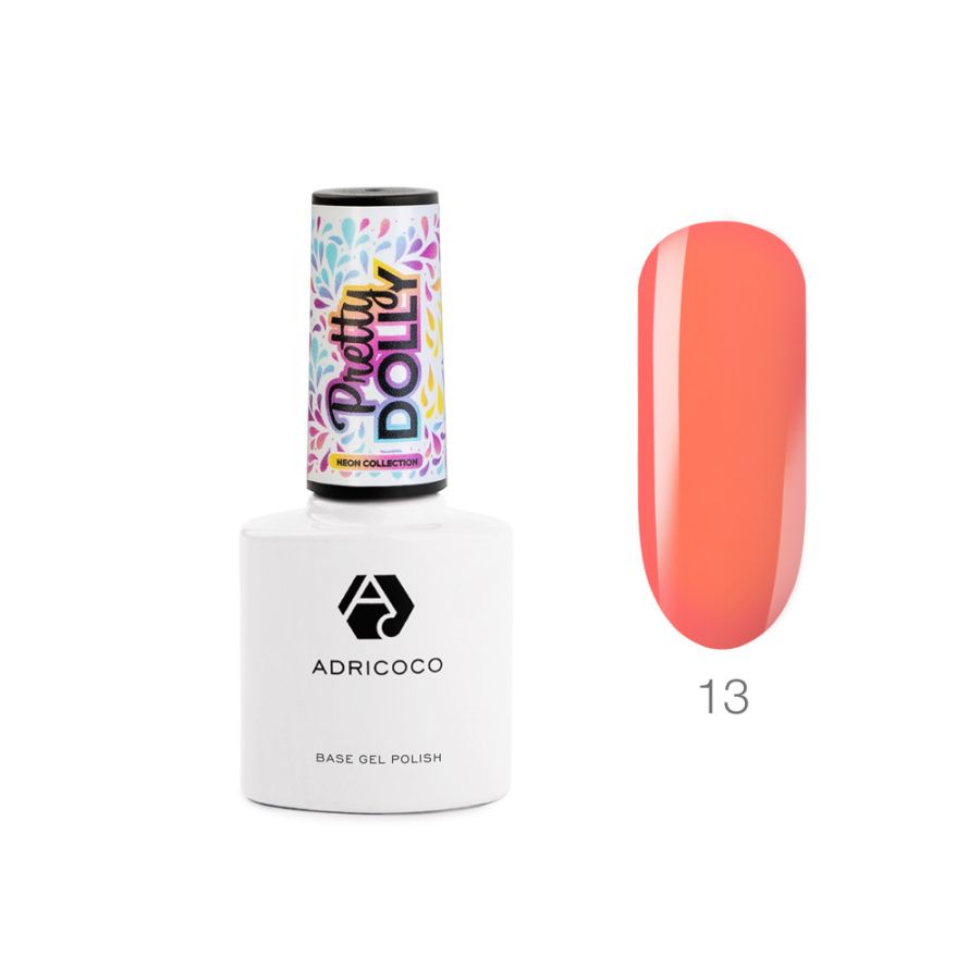 

Гель-лак для ногтей AdriCoco Pretty dolly №13 неоновый персиковый 8 мл 2 шт, kr-21918