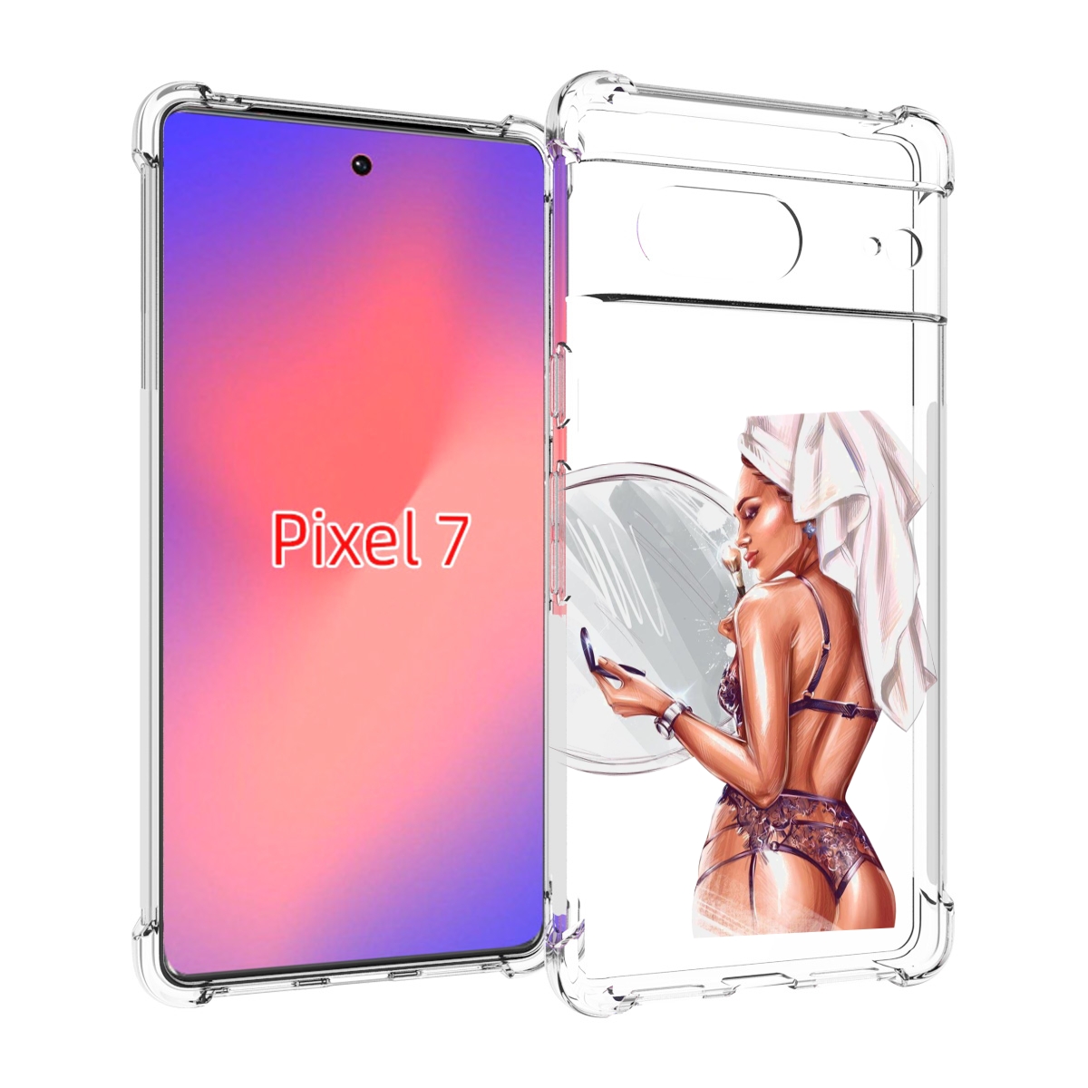 

Чехол Mypads Девушка-С-Полотенцем Женский Для Google Pixel 7, Прозрачный, Tocco