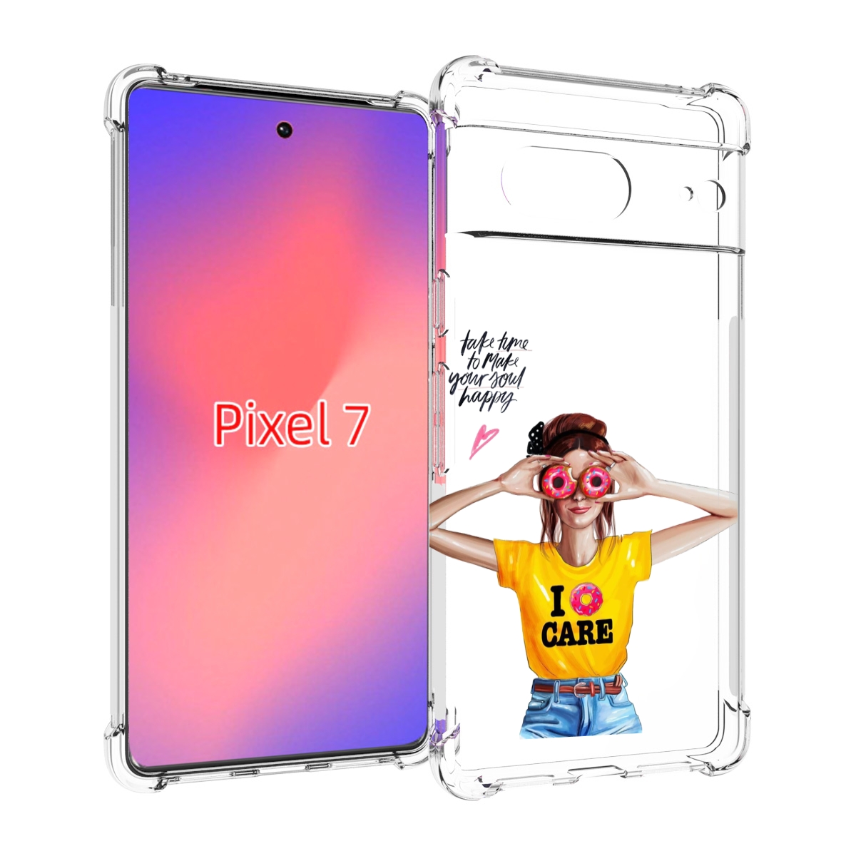 

Чехол Mypads Девушка-С-Пончиками Женский Для Google Pixel 7, Прозрачный, Tocco