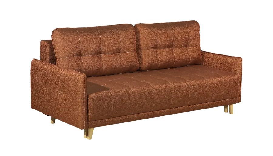 фото Прямой диван оксфорд терракотовый, рогожка элегия