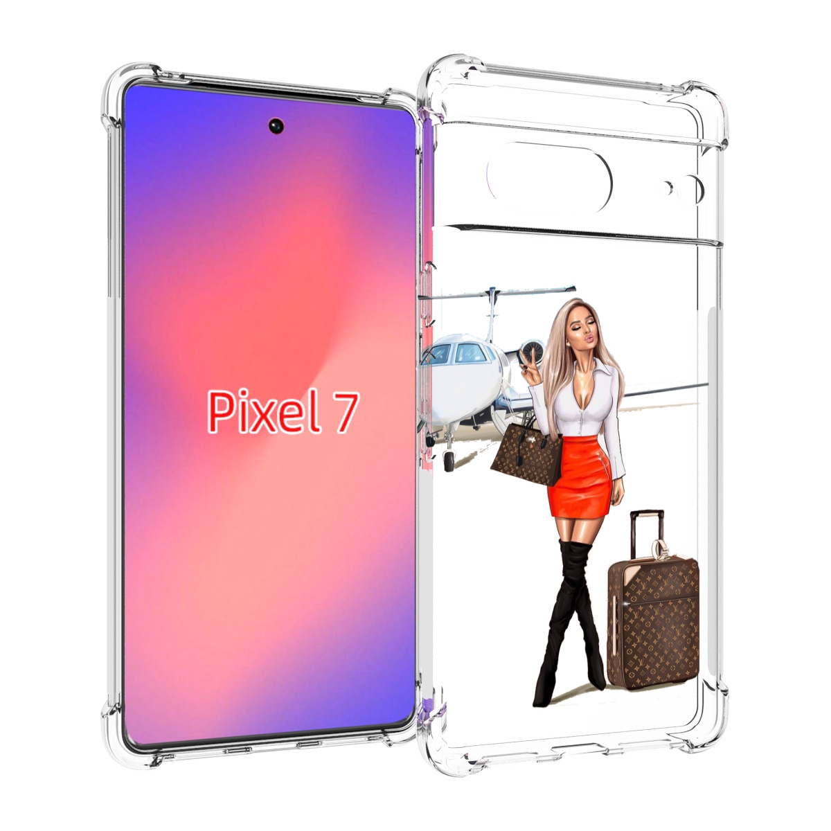 

Чехол Mypads Деловая-Девушка Женский Для Google Pixel 7, Прозрачный, Tocco