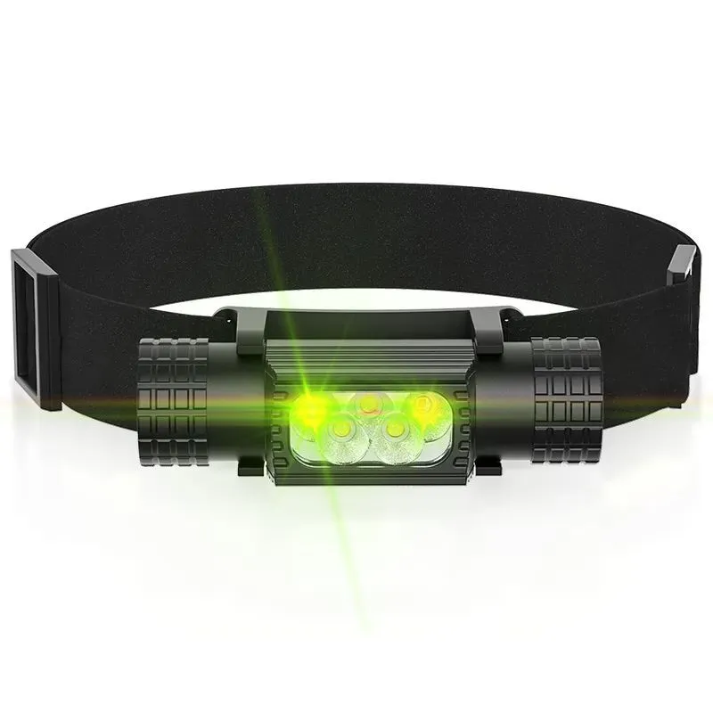 Фонарь налобный WATTICO MULTILIGHT на батарейках с зеленым светом