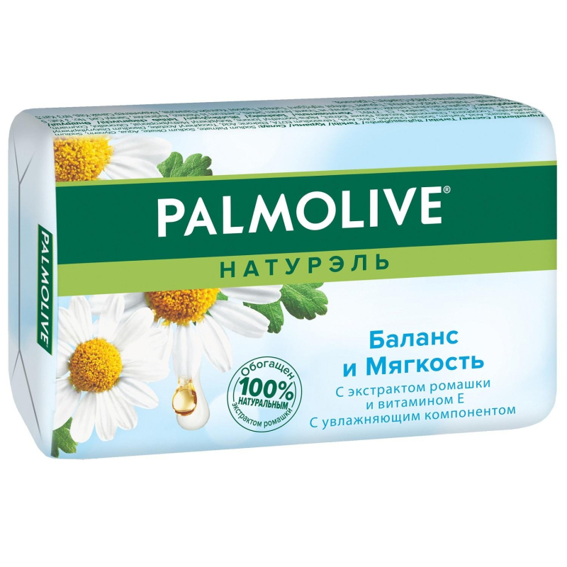 Мыло туалетное 90г PALMOLIVE Баланс и мягкость (экстракт ромашки и вит Е), (2шт.)