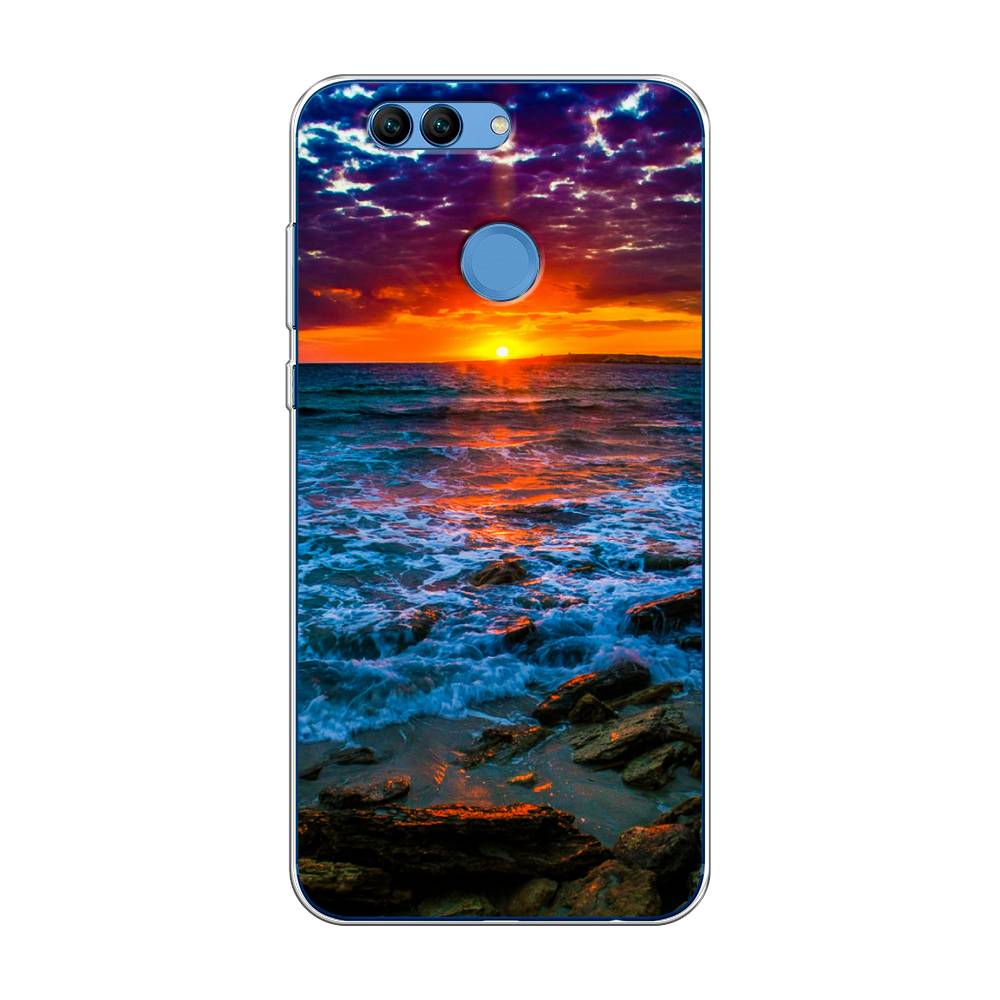 

Чехол на Huawei Nova 2 "Закат 1", Оранжевый;синий, 62950-2