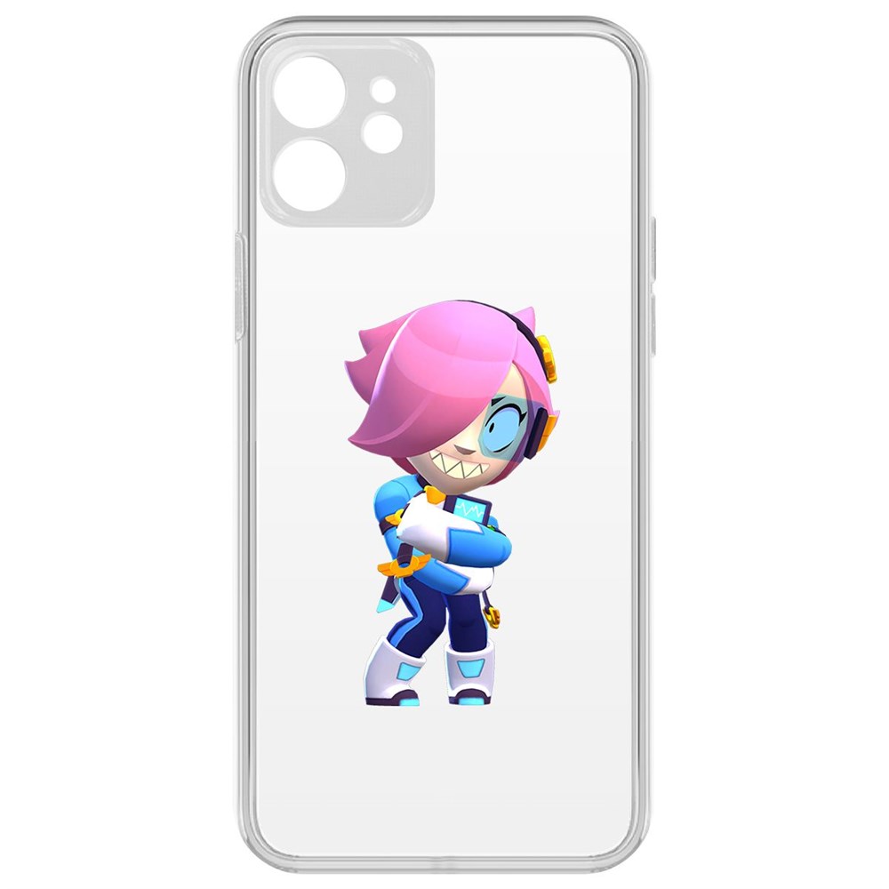 

Чехол-накладка Brawl Stars-Колетт Навигатор для iPhone 12 с защитой камеры, Прозрачный