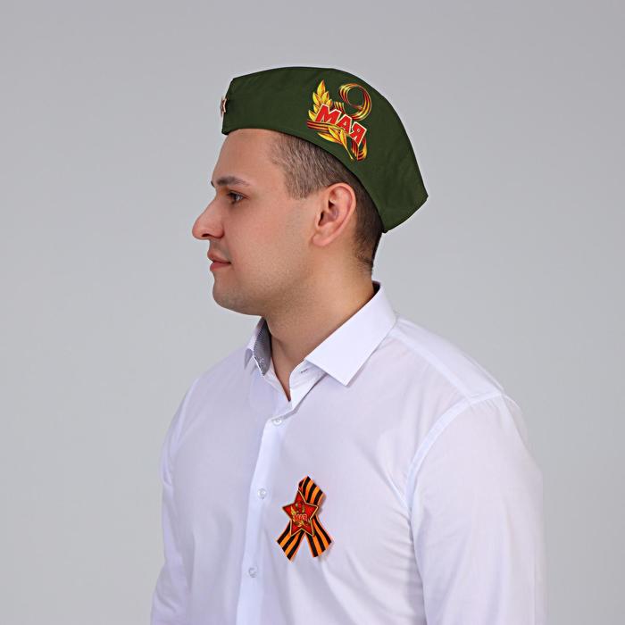 

Набор «День Победы», ленточка 9 Мая, пилотка, брошь, Разноцветный, 9 мая