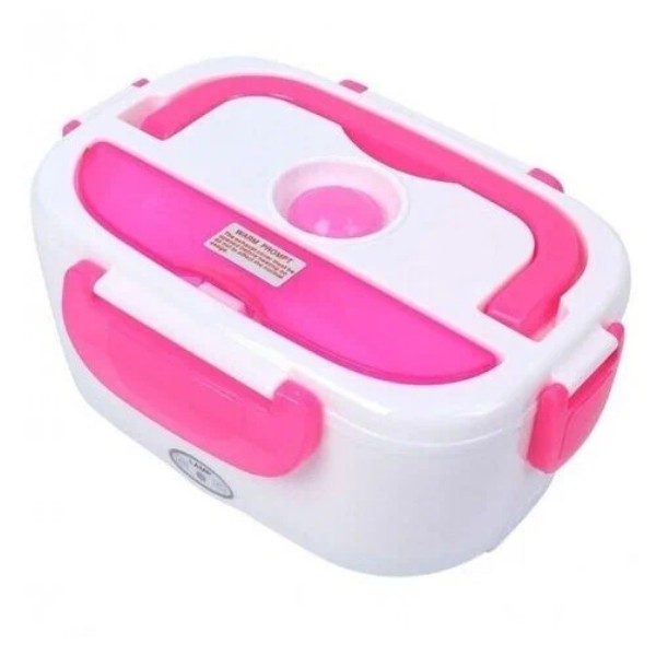 

Ланч бокс Electric Lunch Box с подогревом от сети(Розовый), Белый