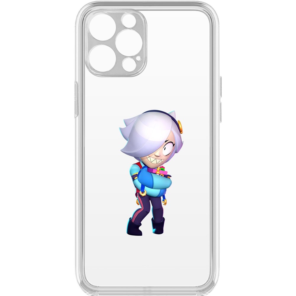

Чехол-накладка Brawl Stars-Колетт для iPhone 12 Pro с защитой камеры, Прозрачный