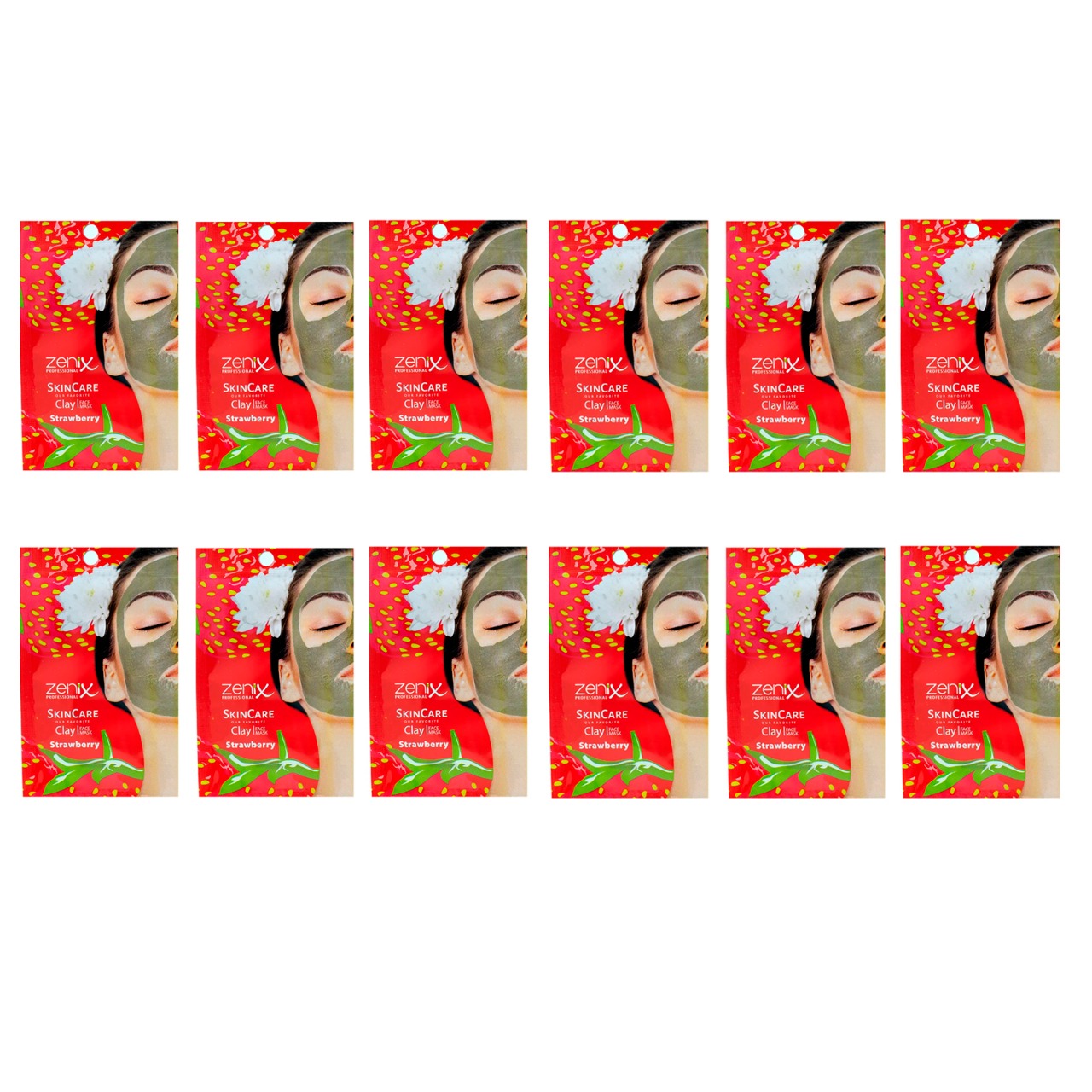 

Очищающая маска для лица с экстрактом клубники Zenix Skin Care Clay Mask 12*20 g
