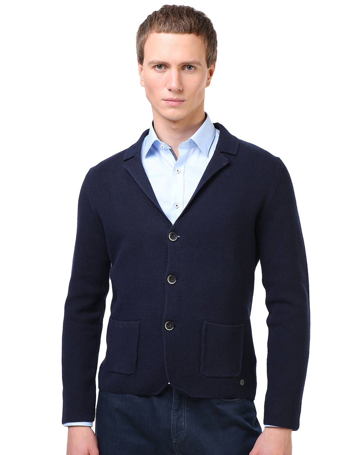 

Кардиган мужской 63151618 MARVELIS синий 2XL, 63151618