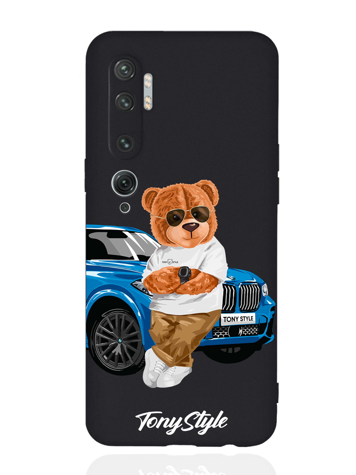 Чехол Tony Style для Xiaomi Mi Note 10/10 Pro Tony Style с машиной черный