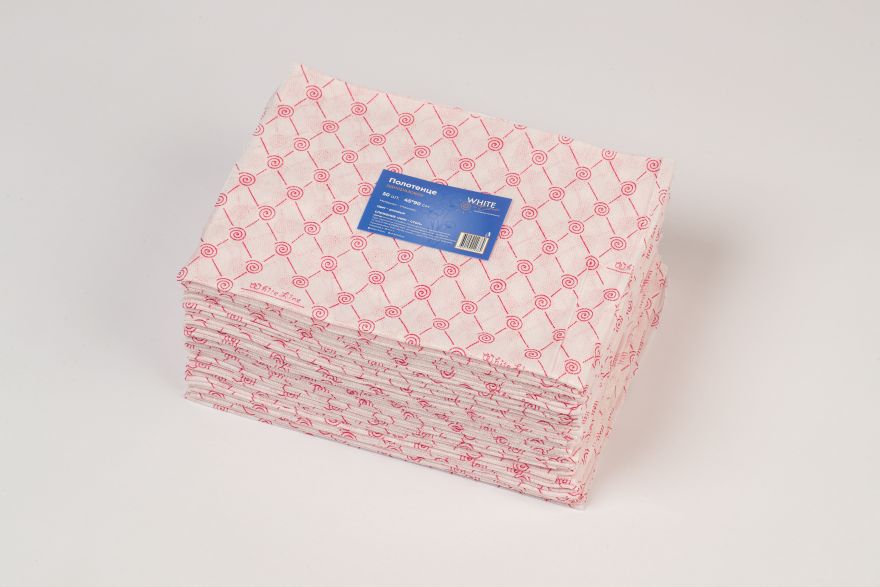 Полотенце White line розовый 50шт полотенце white whale мишки 35×70 см люкс спанлейс 60 г м2 50 шт