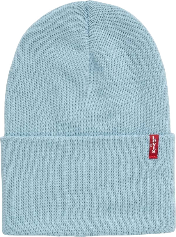 Шапка унисекс Levi's Slouchy Red Tab Beanie голубая, one size