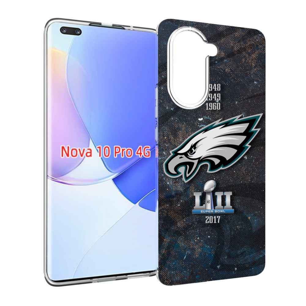 Чехол MyPads филадельвия иглс регби мужской для Huawei Nova 10 Pro противоударный
