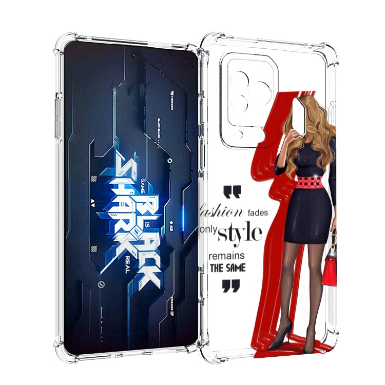 

Чехол MyPads Модная-девушка женский для Xiaomi Black Shark 5 Pro, Прозрачный, Tocco