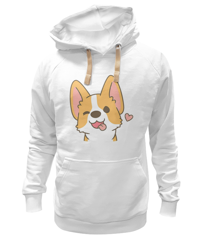 

Худи унисекс Printio Корги собака белое 3XL, Белый, Корги собака