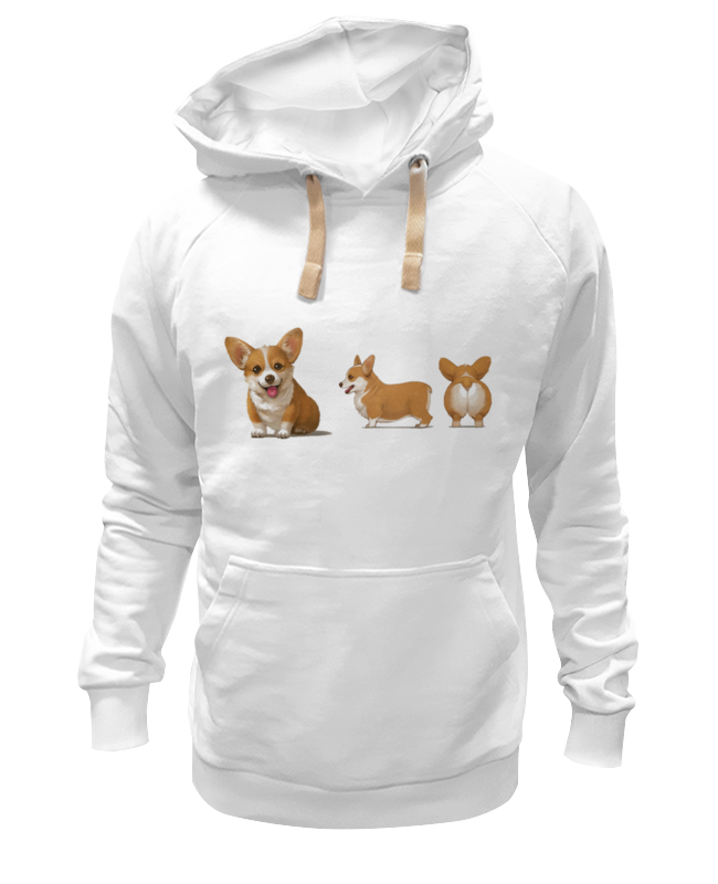 

Худи унисекс Printio Корги собака белое 3XL, Белый, Корги собака