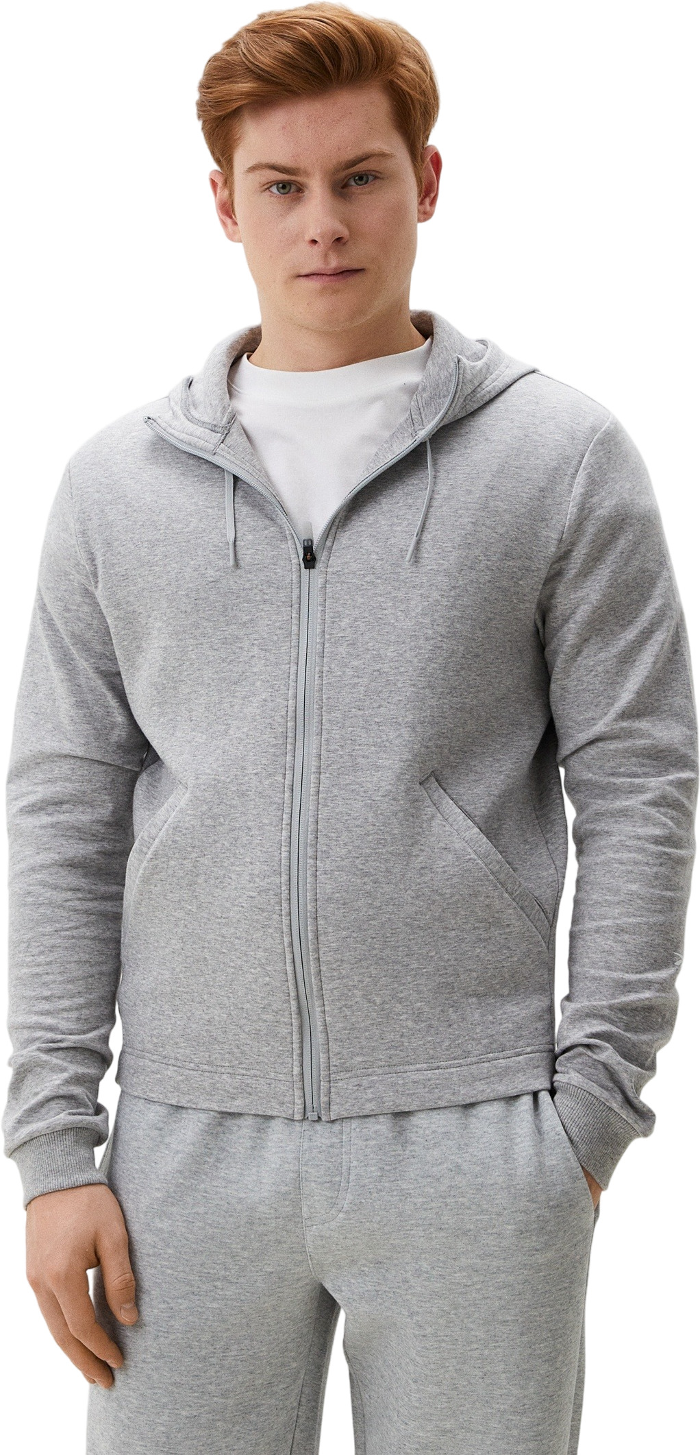 Толстовка мужская Reebok Active Collective Dreamblend Full Zip Hoodie серая L 12999₽