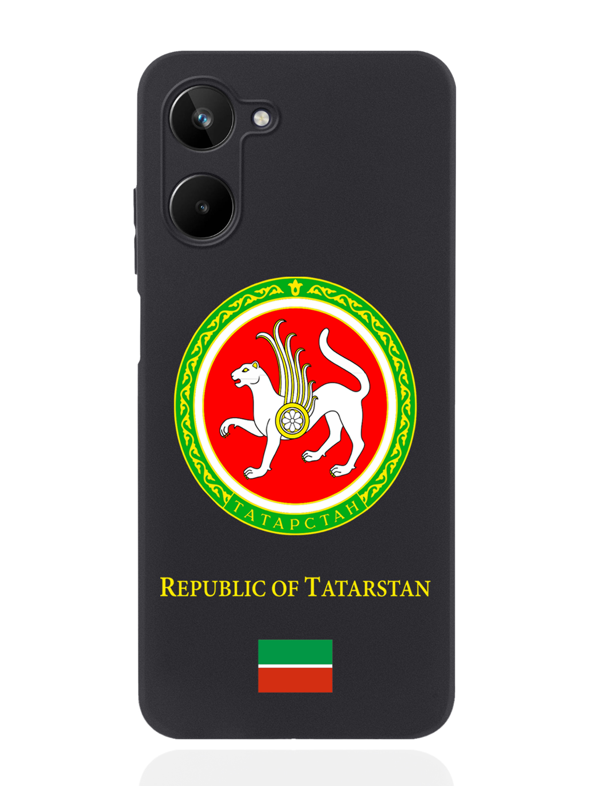 

Чехол SignumCase для realme 10 Герб Татарстана черный, Разноцветный