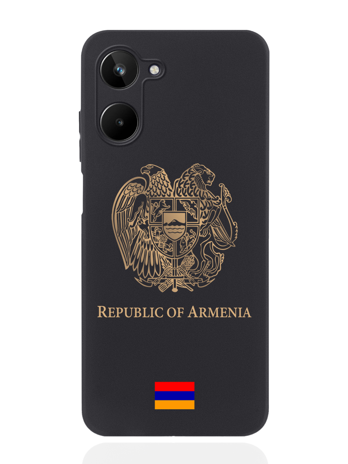 

Чехол SignumCase для realme 10 Золотой Герб Армении черный, Золотистый;черный
