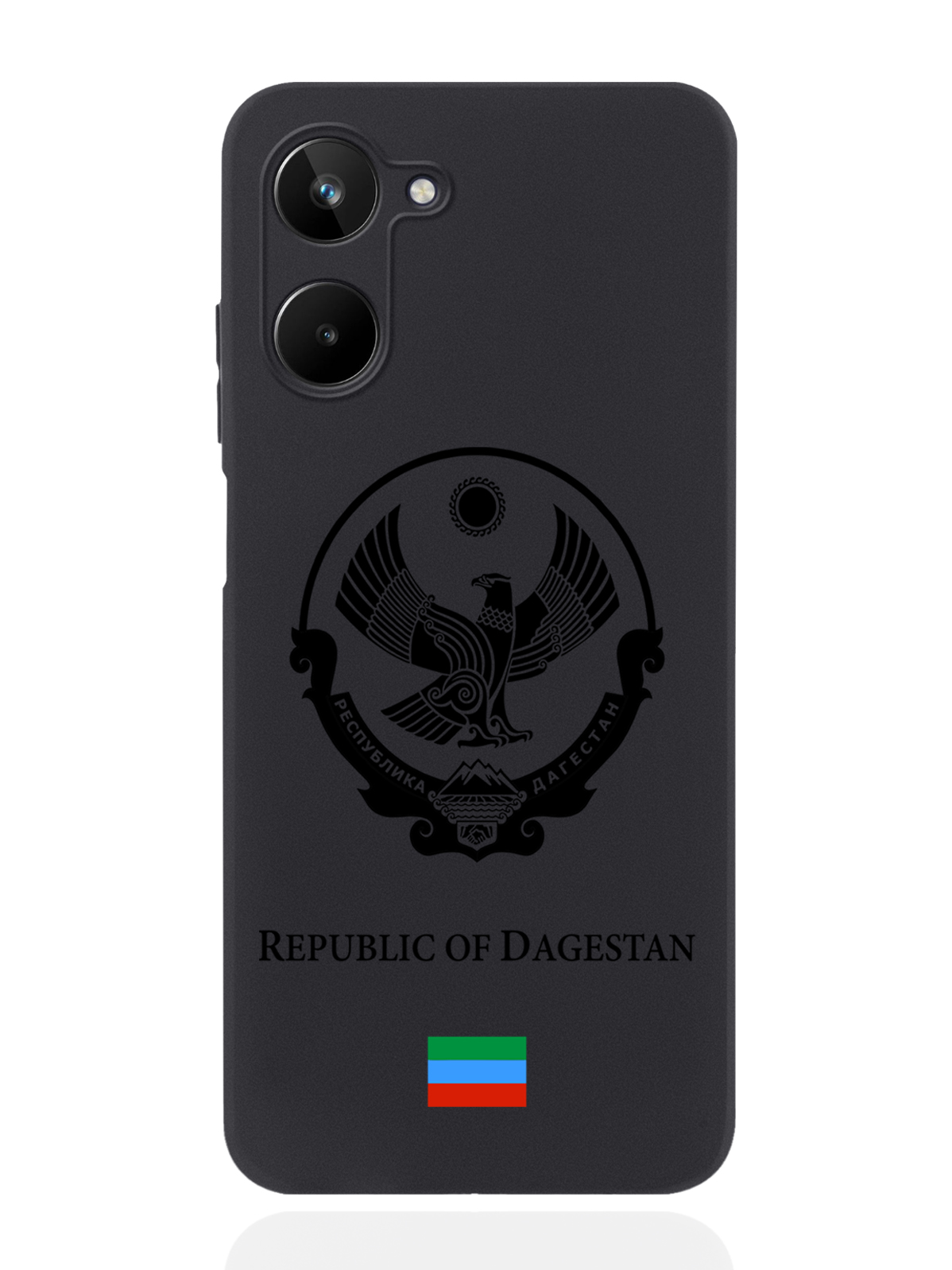 

Чехол SignumCase для realme 10 Черный лаковый Герб Дагестана черный