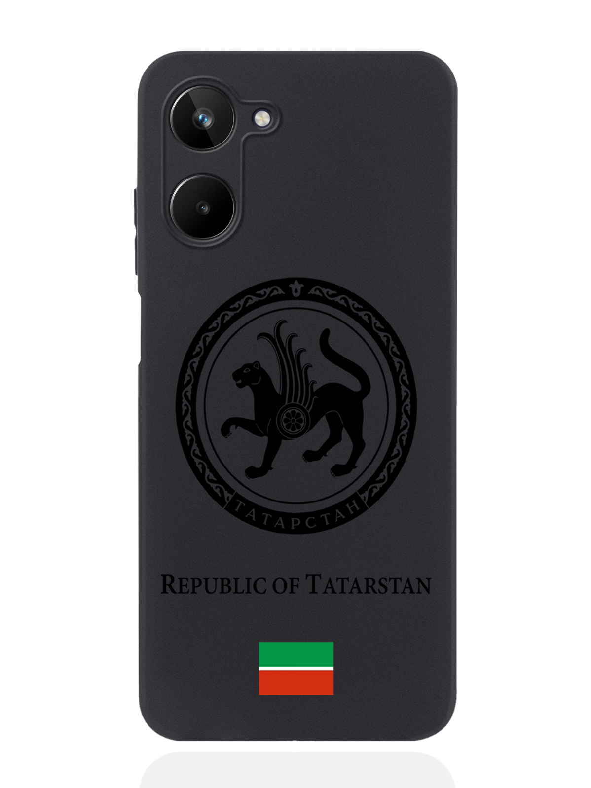 

Чехол SignumCase для realme 10 Черный лаковый Герб Татарстана черный