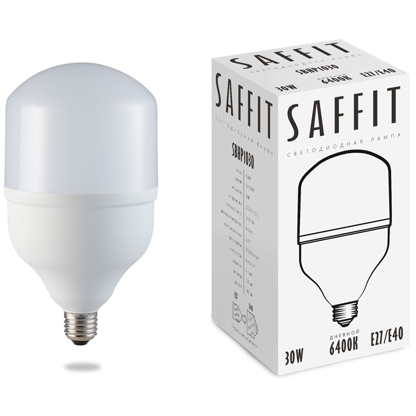 

Светодиодная лампа SAFFIT "SBHP" 30Вт 2700Лм Е27/Е40 6400К