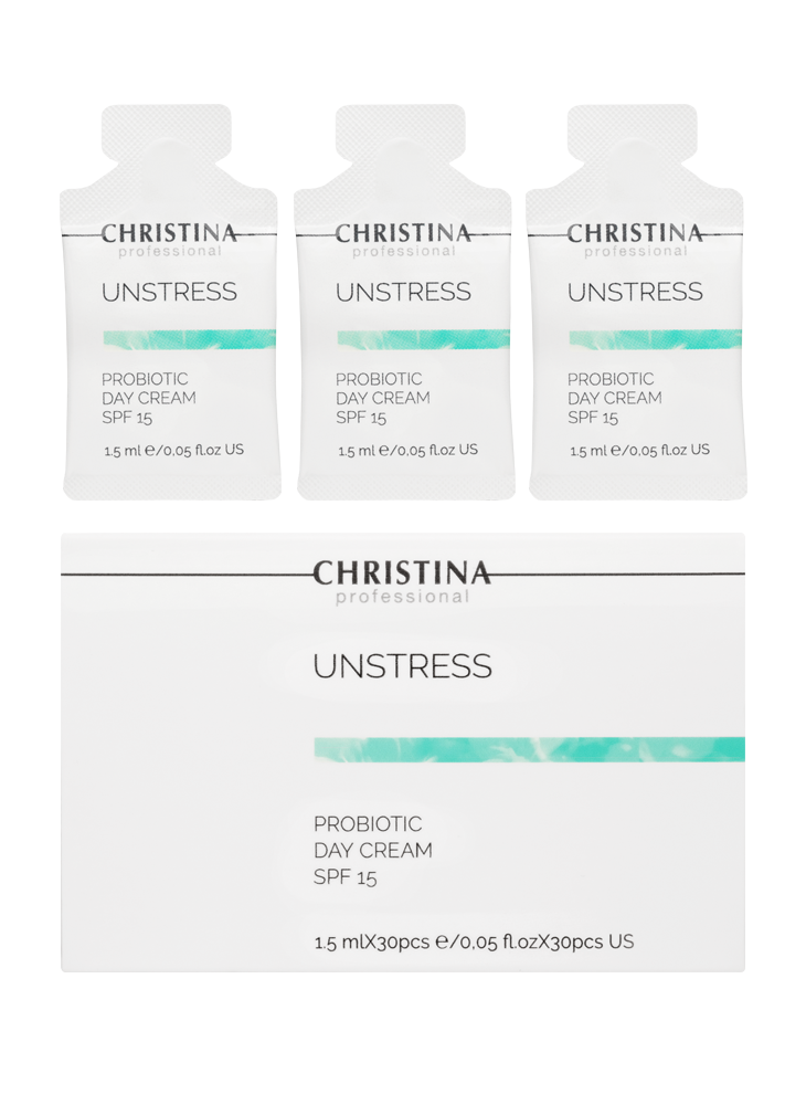 

Дневной крем Christina Unstress Probiotic Day Cream SPF 15, 1,5 мл х 30 шт