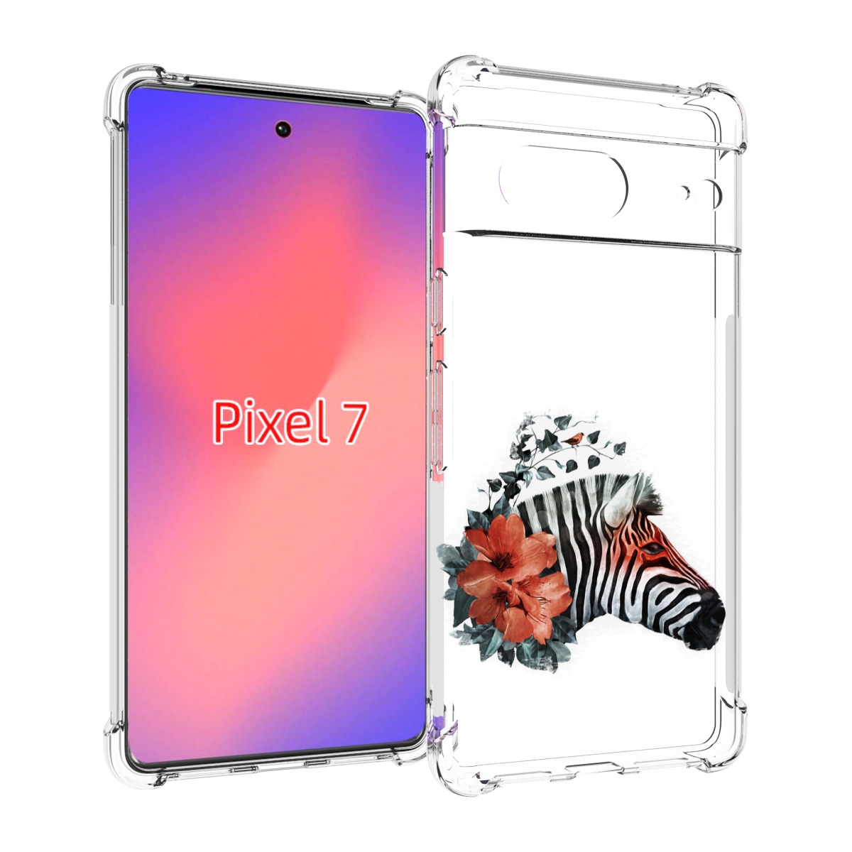 

Чехол Mypads Зебра С Цветами Для Google Pixel 7, Прозрачный, Tocco